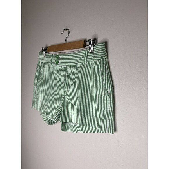Banana Republic Womens Shorts Mid Rise white green Ryan Fit Chino Pocket… - Picture 2 of 10